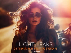 vintage light leaks transparent png overlays1