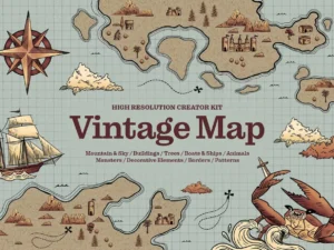 vintage map creator kit01