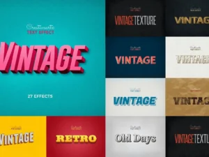 vintage retro text effects1