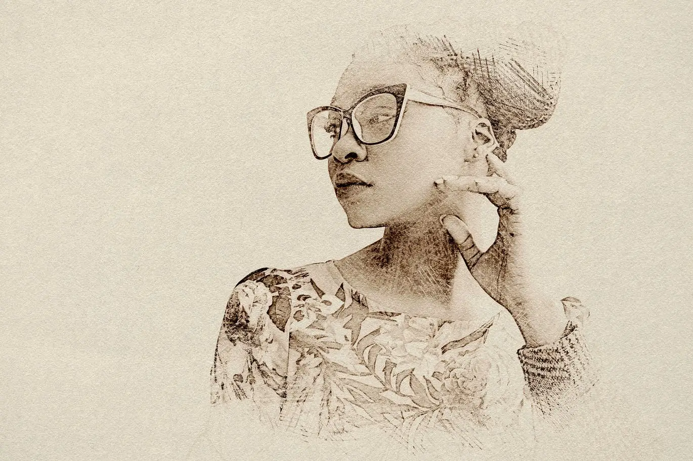 vintage sketch photo effect2