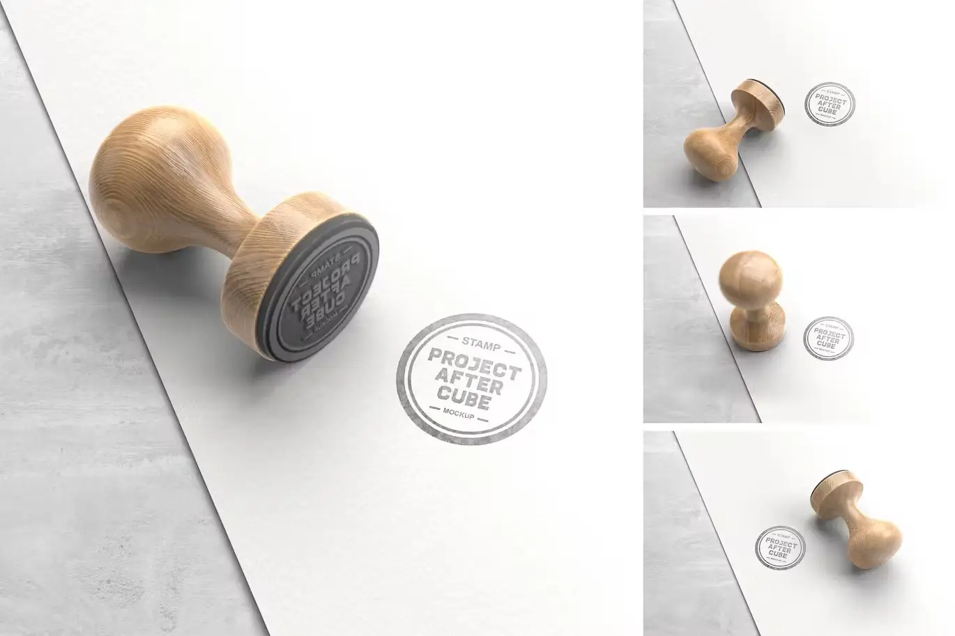 Vintage Wooden Stamp Mockups
