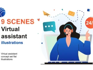 virtual assistant web scenes set1
