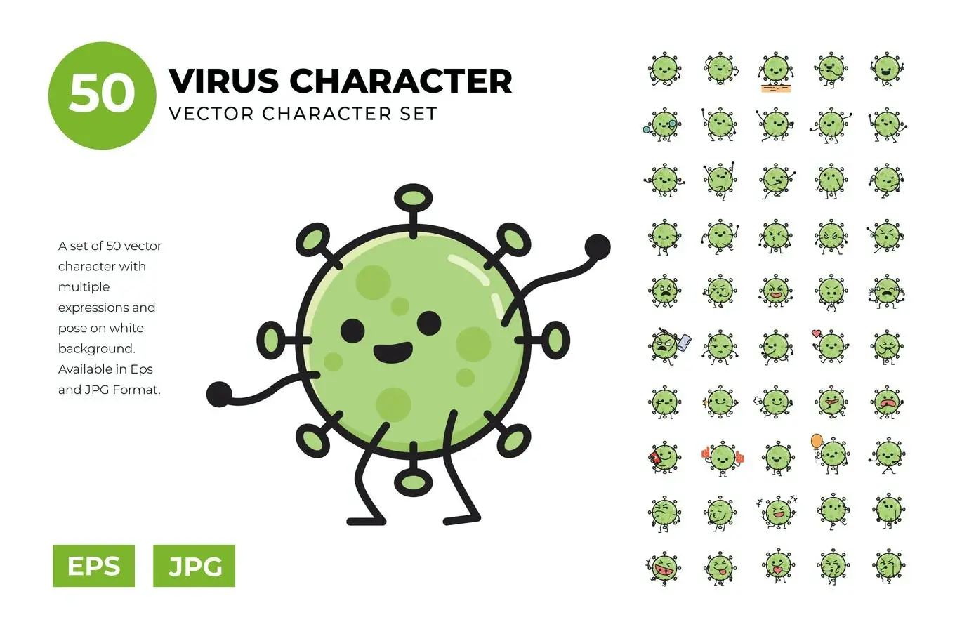 Virus Cute Character Set