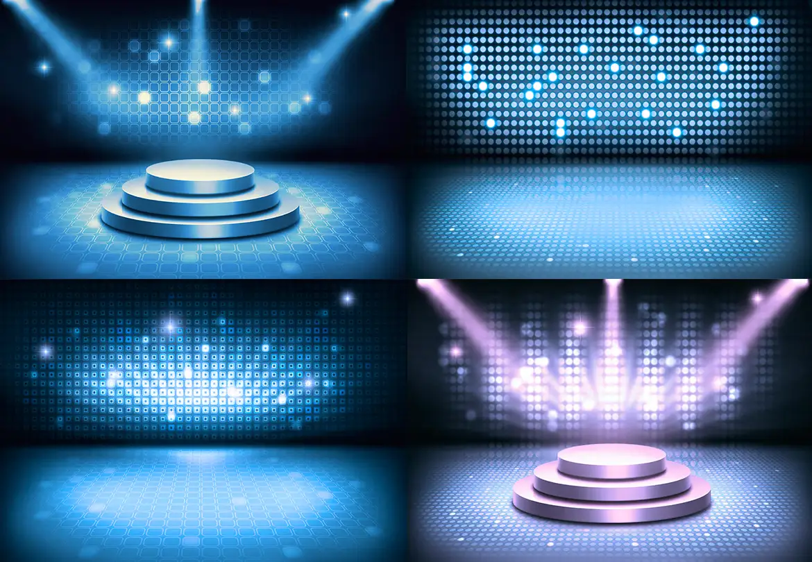 Stage and Lights Backgrounds 17 voronoi diagram vector backgrounds 2