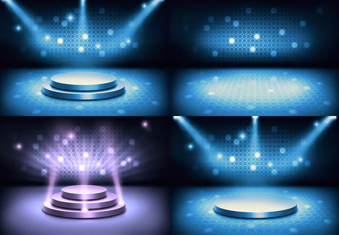 Stage and Lights Backgrounds 14 voronoi diagram vector backgrounds 4