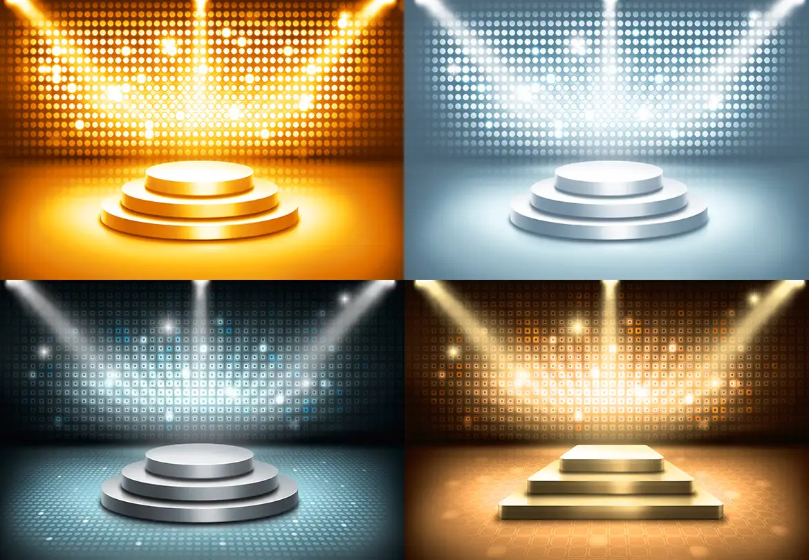 Stage and Lights Backgrounds 16 voronoi diagram vector backgrounds 7