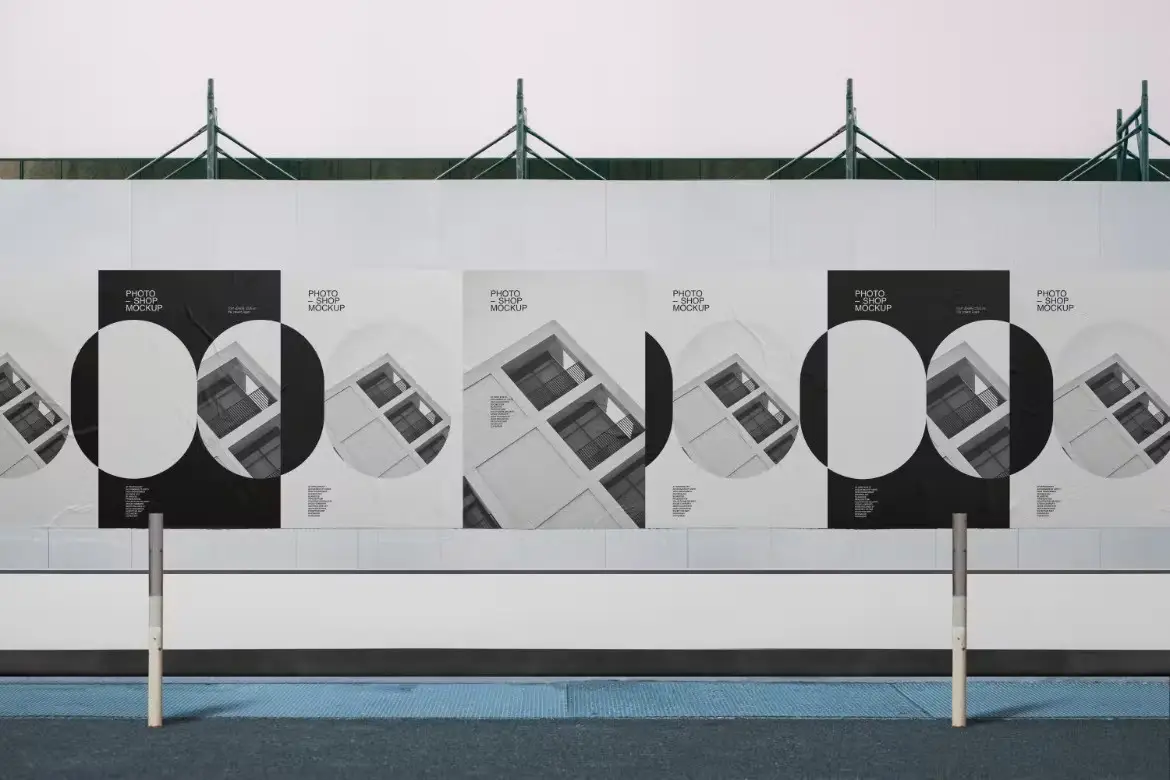 Wall Poster Mockup Set 4 wall poster mockup set3