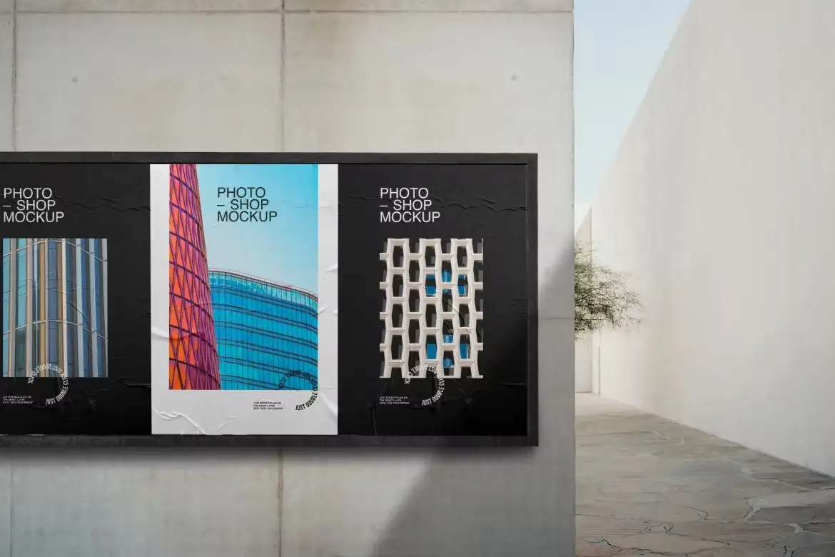 Wall Poster Mockup Set 5 wall poster mockup set4