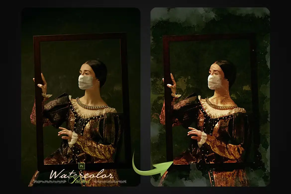 Watercolor Painter Photoshop Action