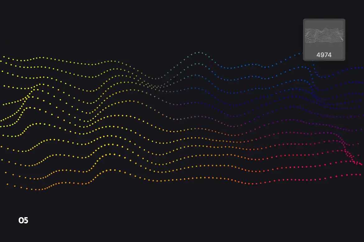 Waves of Particles Photoshop Brushes