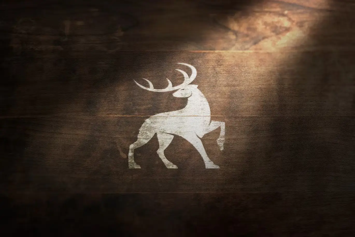 Weathered Wood Logo Mockup
