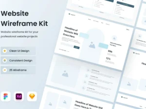 website wireframe kit1