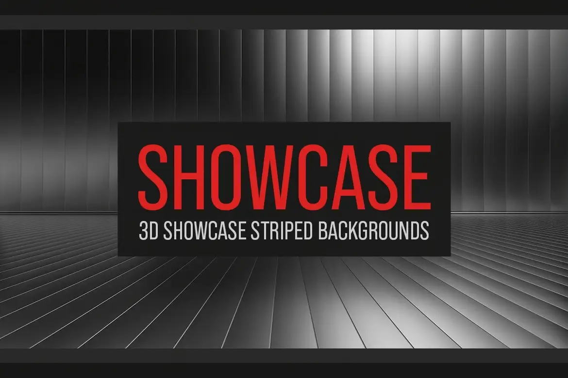 White & Black 3D Showcase Striped Backgrounds