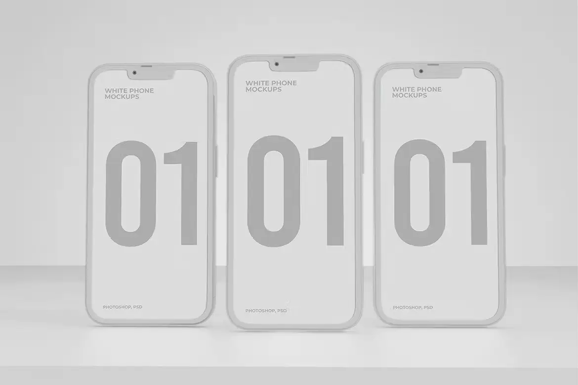 White Clay Phone Mockup 5 white clay phone mockup4
