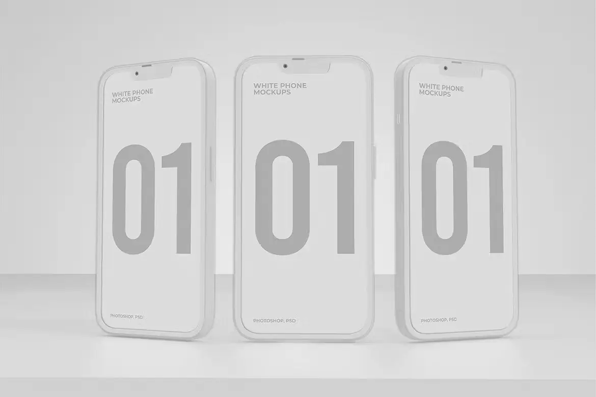 White Clay Phone Mockup 6 white clay phone mockup5