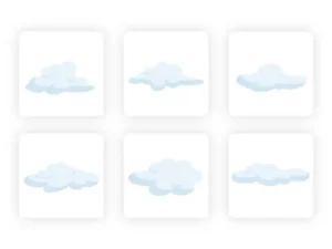 white cloud vector collection2