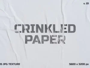 white crinkled paper texture background1