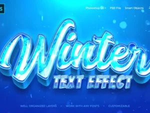 winter icy frozen realistic 3d text effects1 2