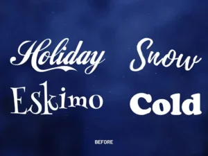 winter text effects2