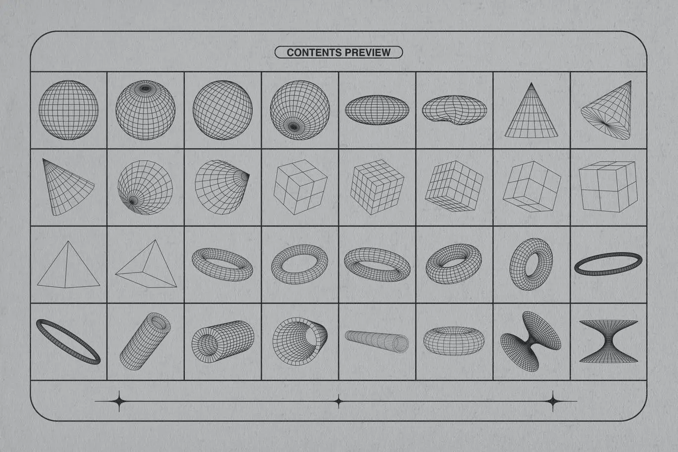 Wireframe Shapes 5 wireframe shapes11