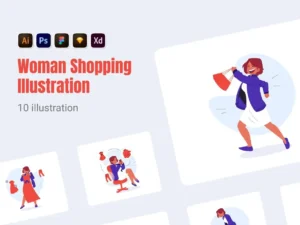 woman shopping illustration1