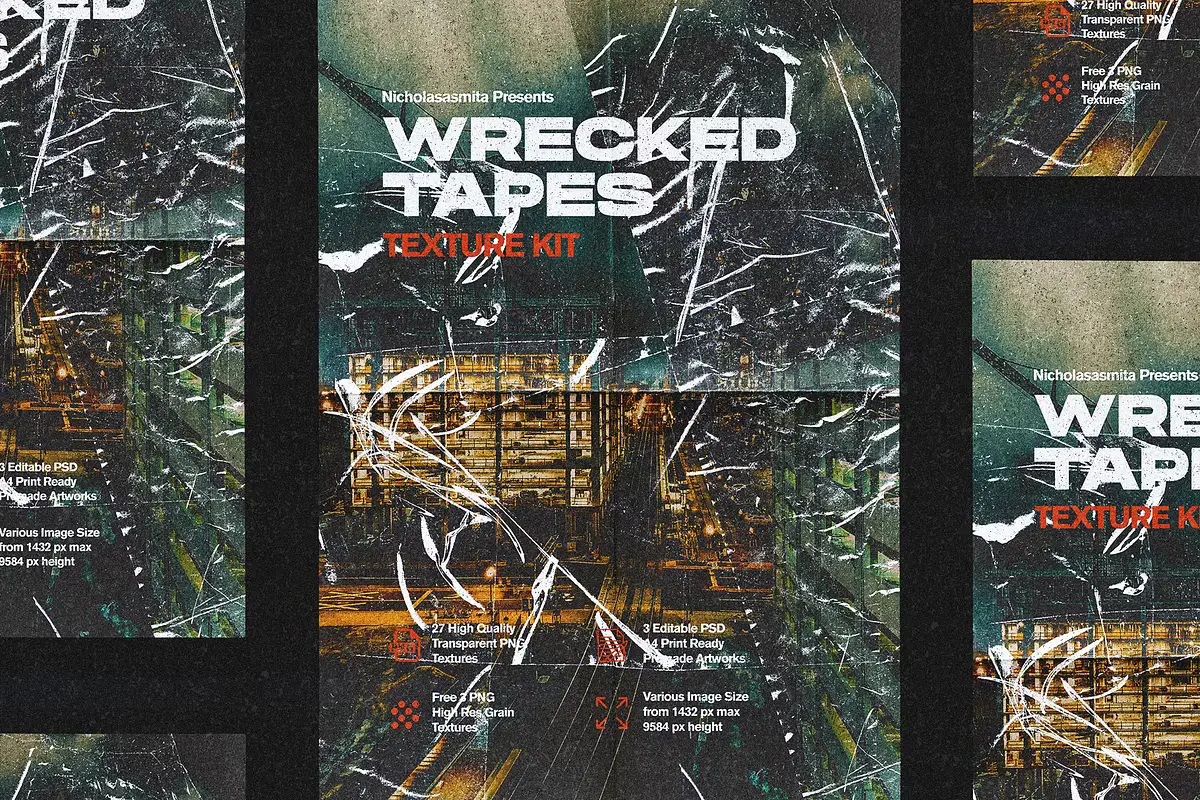Wrecked Tapes Texture Kit 10 wrecked tapes texture kit 2