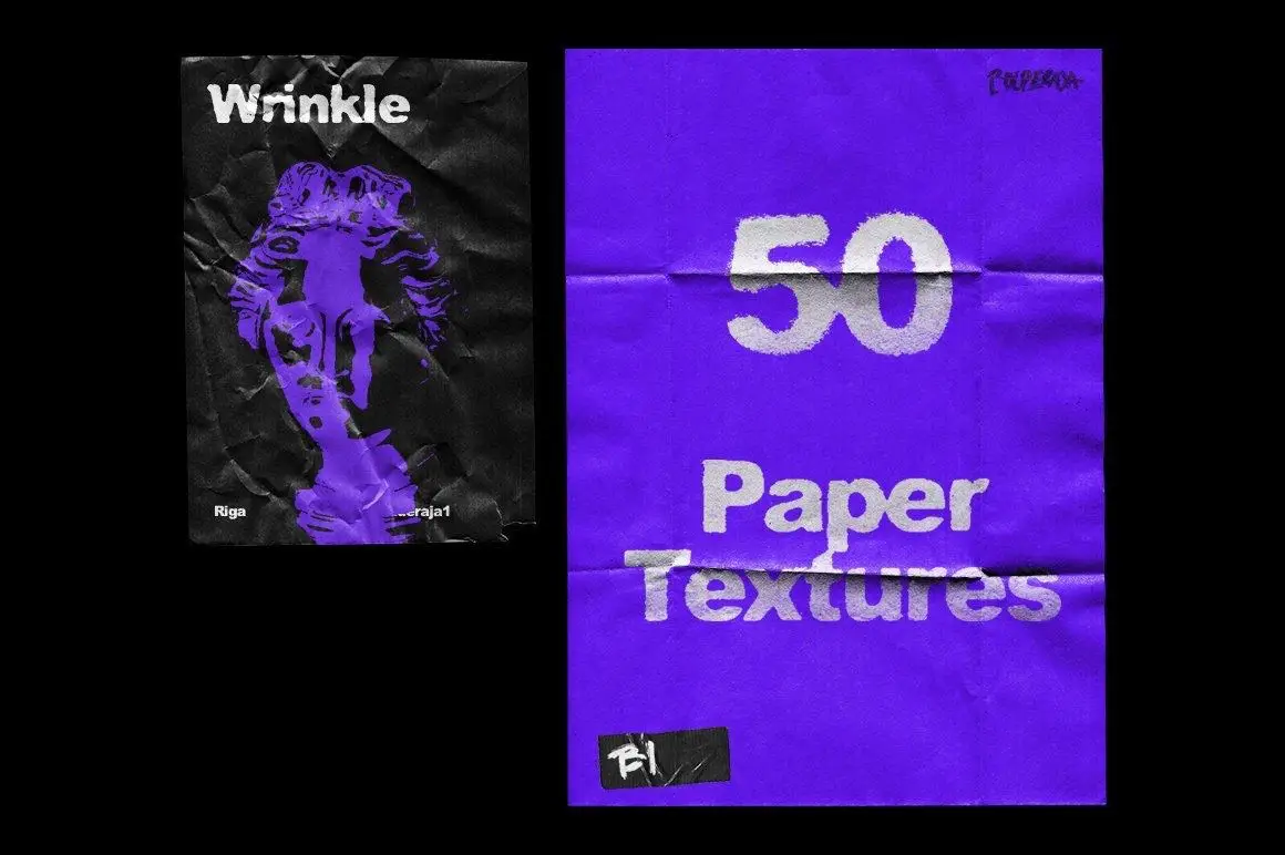 Wrinkle Paper Mockup Vintage 13 wrinkle paper mockup