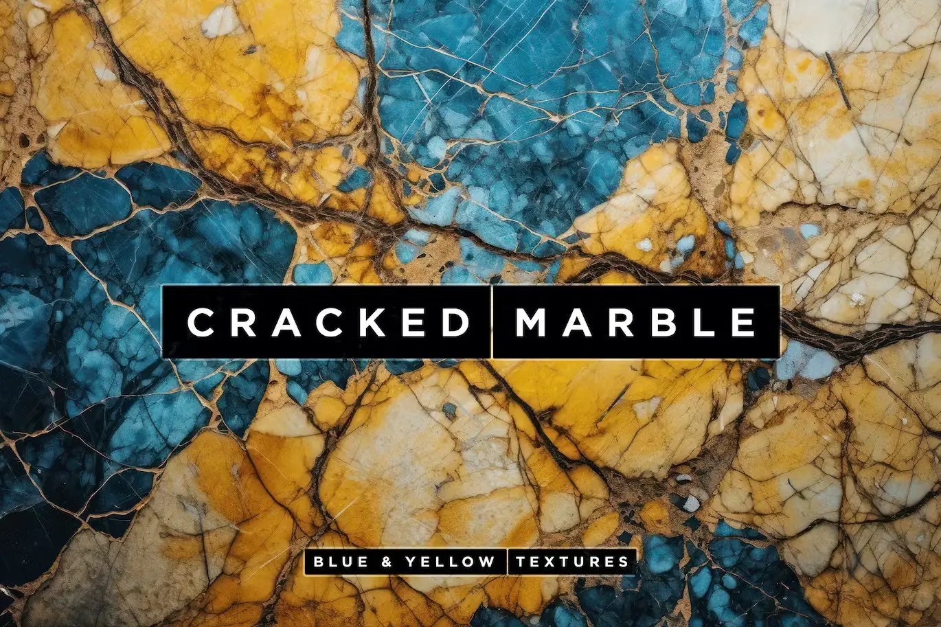 Yellow and Blue Marble Textures