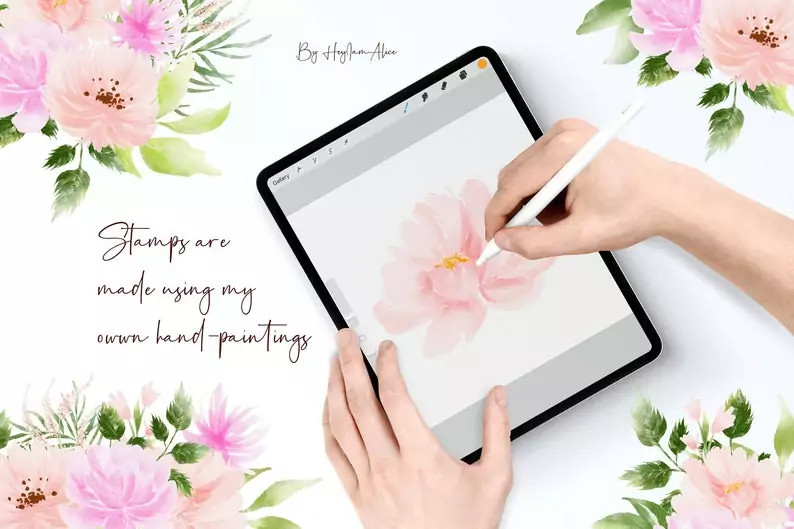 100 Floral Procreate Stamp Brushes Vol.10 8 100 floral procreate stamp brushes vol106
