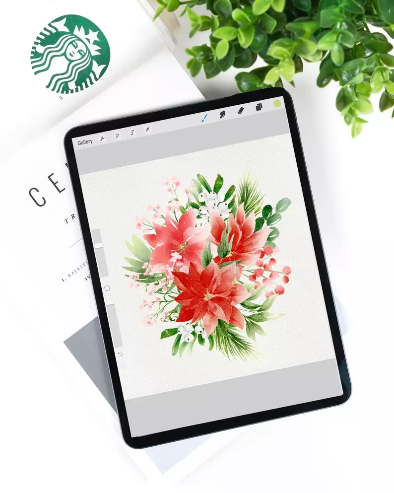 100 Floral Procreate Stamp Brushes Vol. 15 3 100 floral procreate stamp brushes vol1510