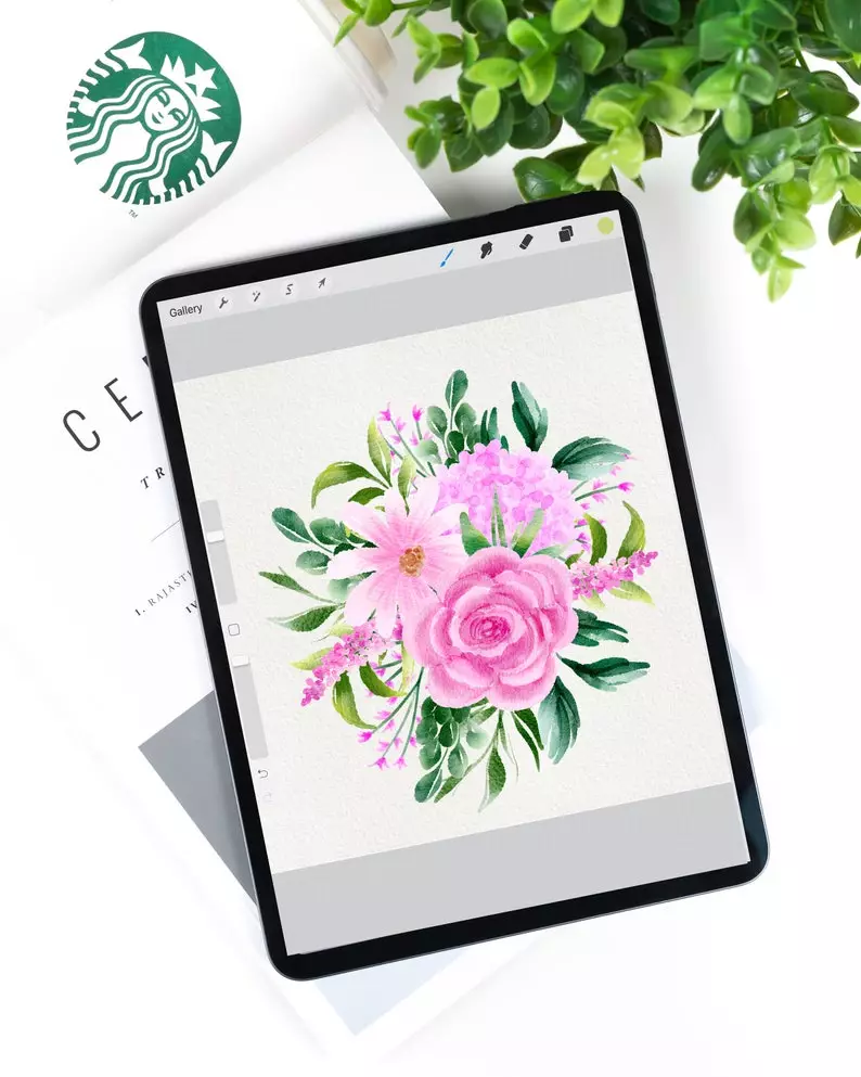100 Floral Procreate Stamp Brushes Vol. 16 3 100floral procreate stamp brushes vol1610