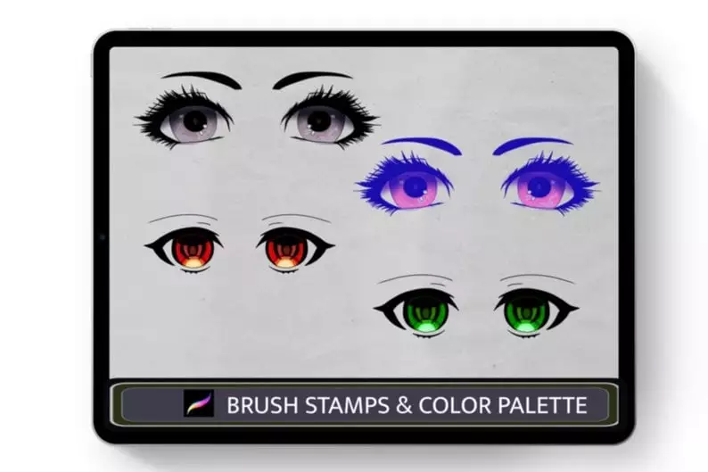 30 Manga Eyes Stamp Brushes 3 30 manga eyes stamp brushes3