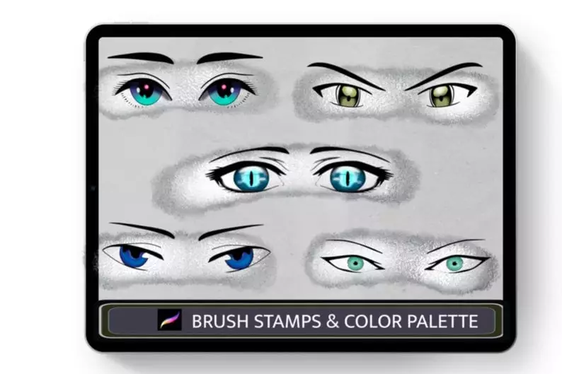 30 Manga Eyes Stamp Brushes 4 30 manga eyes stamp brushes4