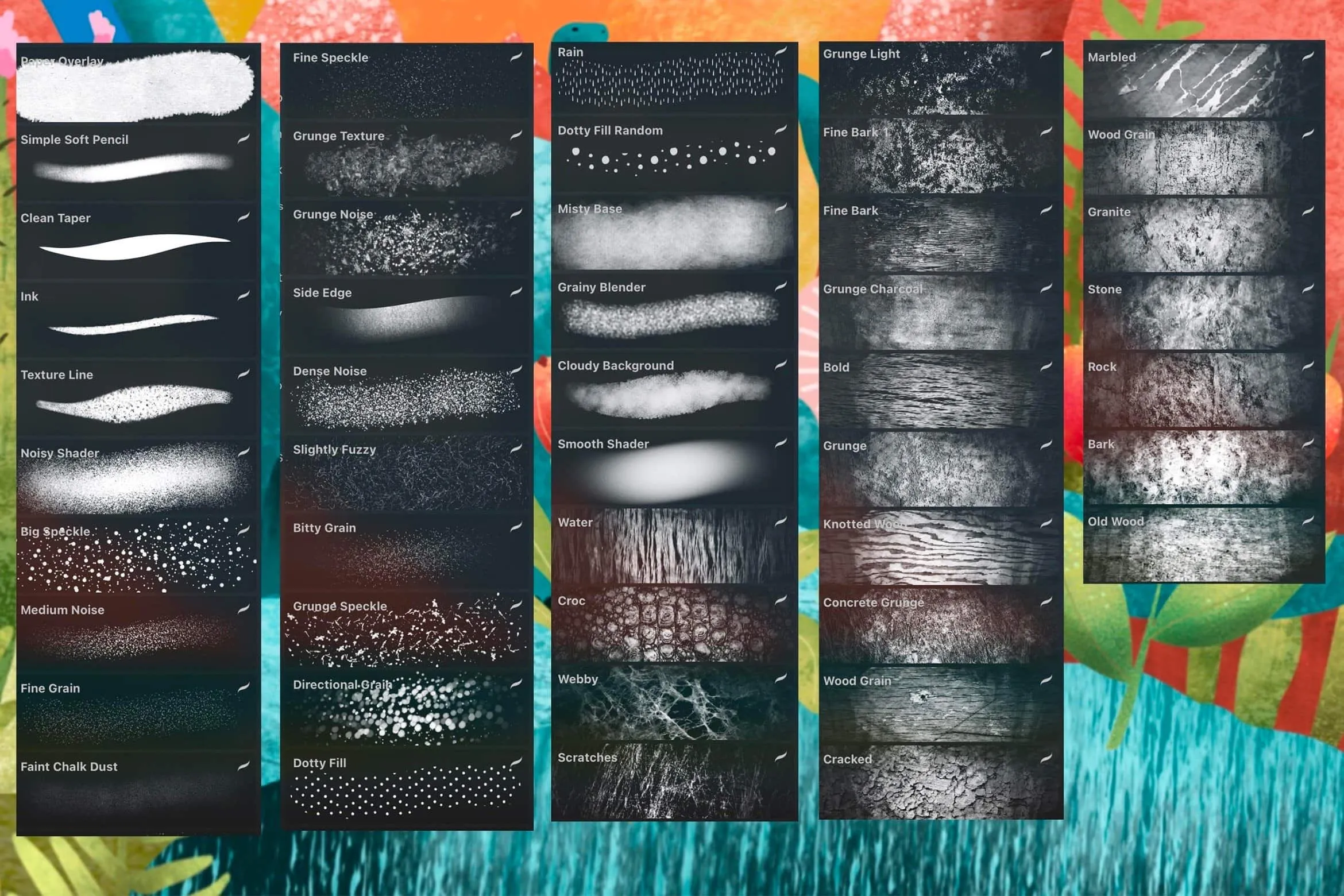 47 Texture & Grain Brushes 3 47 texture grain brushes2