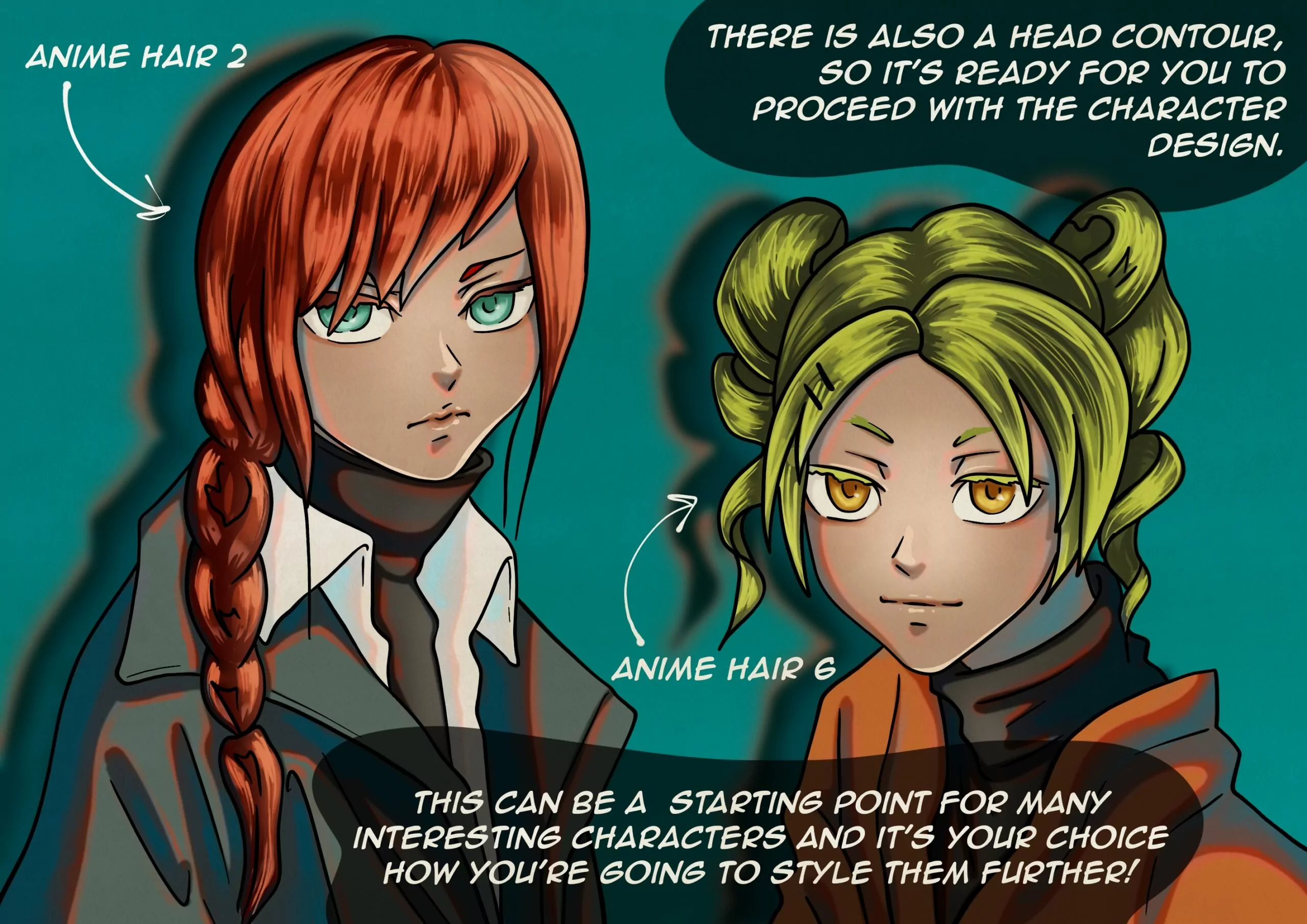 Anime Hair Brush Pack 4 anime hair brush pack3