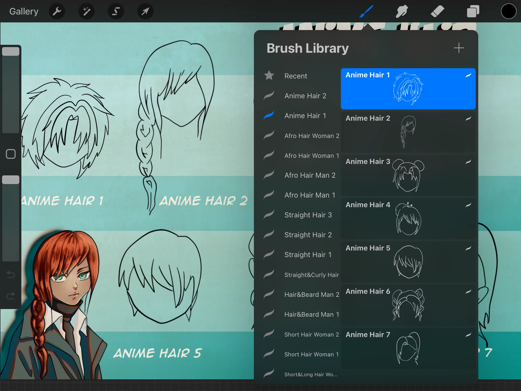 Anime Hair Brush Pack 5 anime hair brush pack4