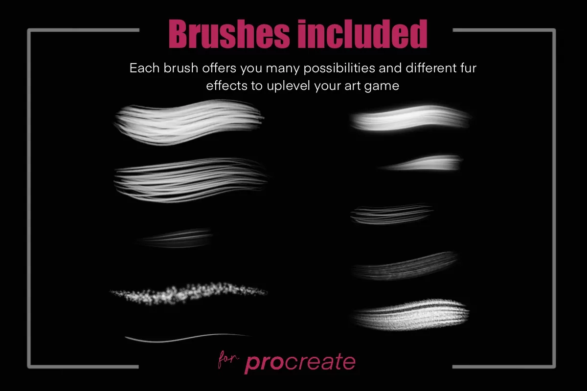 Animal Fur Brushes for Procreate 2 animal fur brushes2