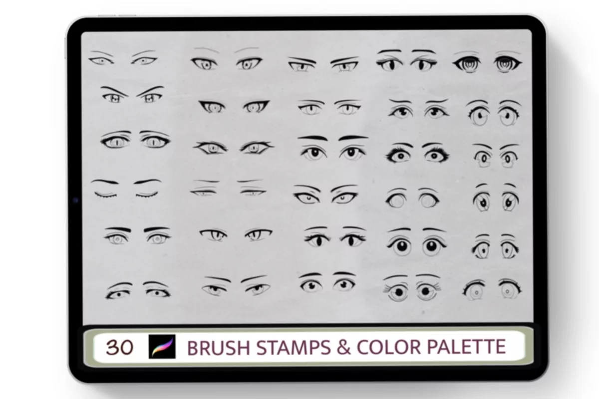 Anime Eyes Stamp Brush Set 2 anime eyes stamp brush set2