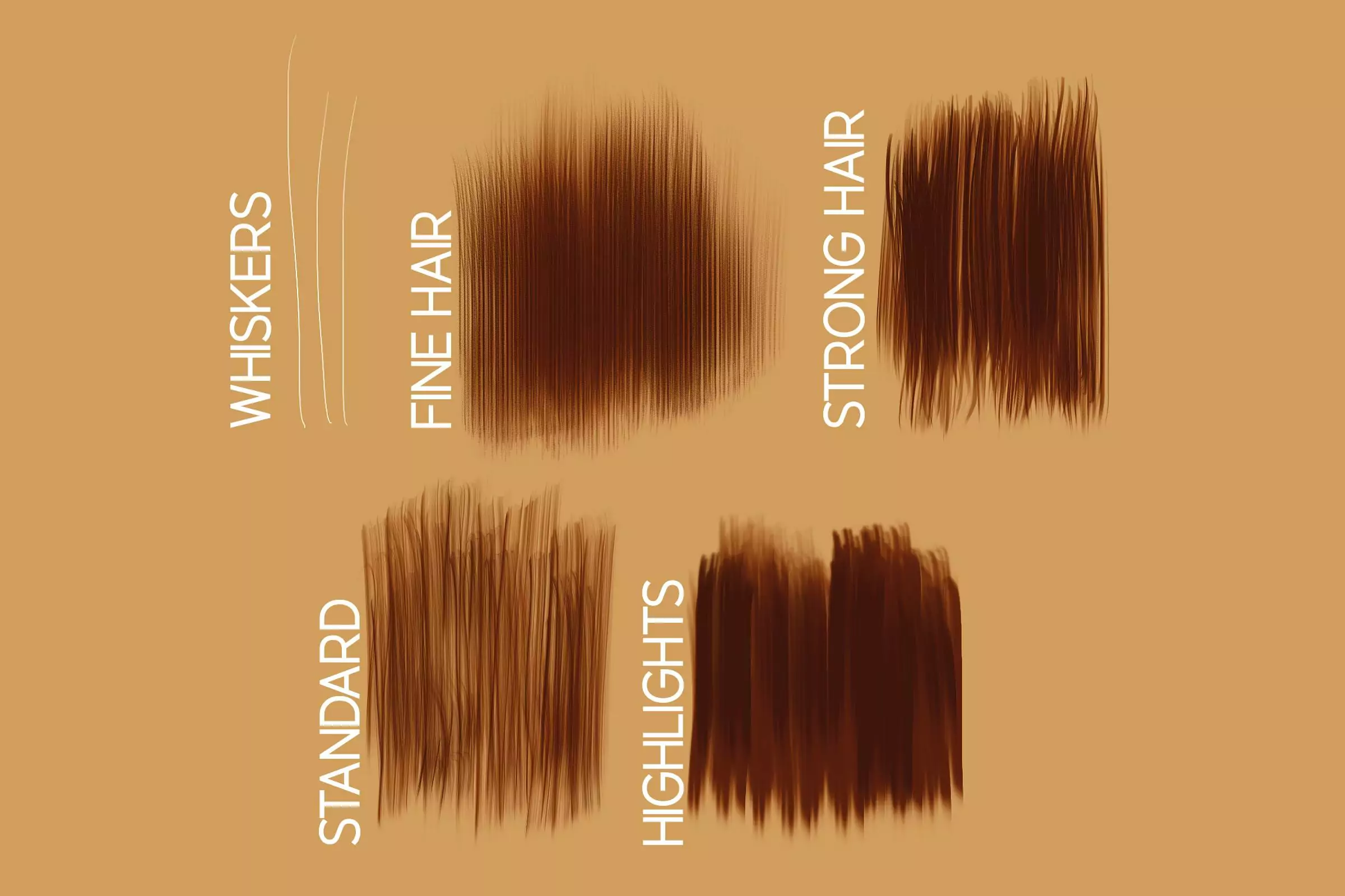 Cat Fur Brush Pack 3 cat fur brush pack2