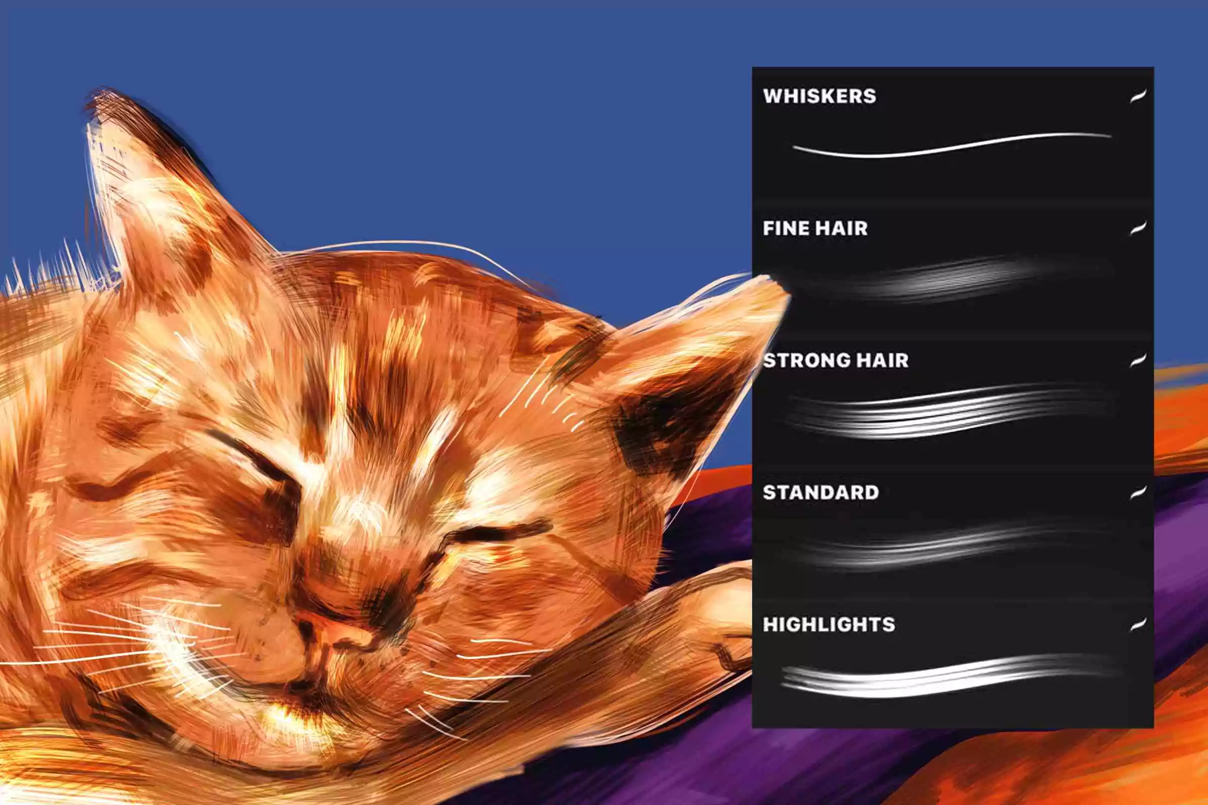 Cat Fur Brush Pack 4 cat fur brush pack3