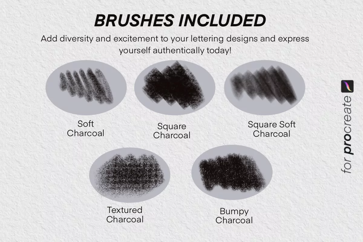 Charcoal & Pencil Brush Set Vol 2 6 charcoal pencil brush set vol 25