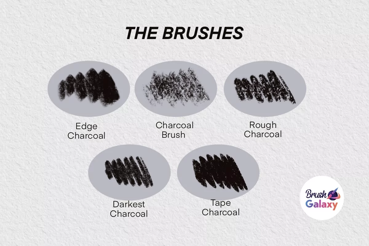 Charcoal & Pencil Brush Set Vol 2 7 charcoal pencil brush set vol 26