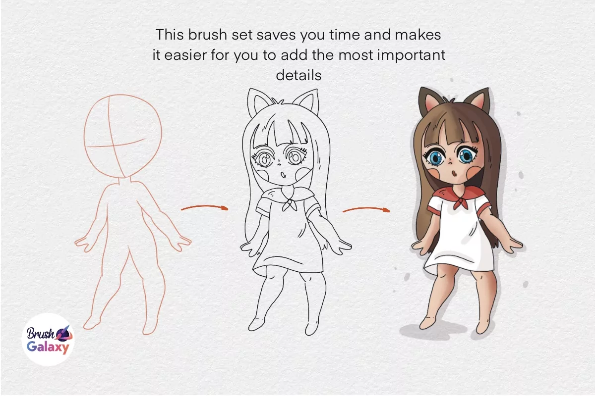Chibi Brush Set 4 chibi brush set4