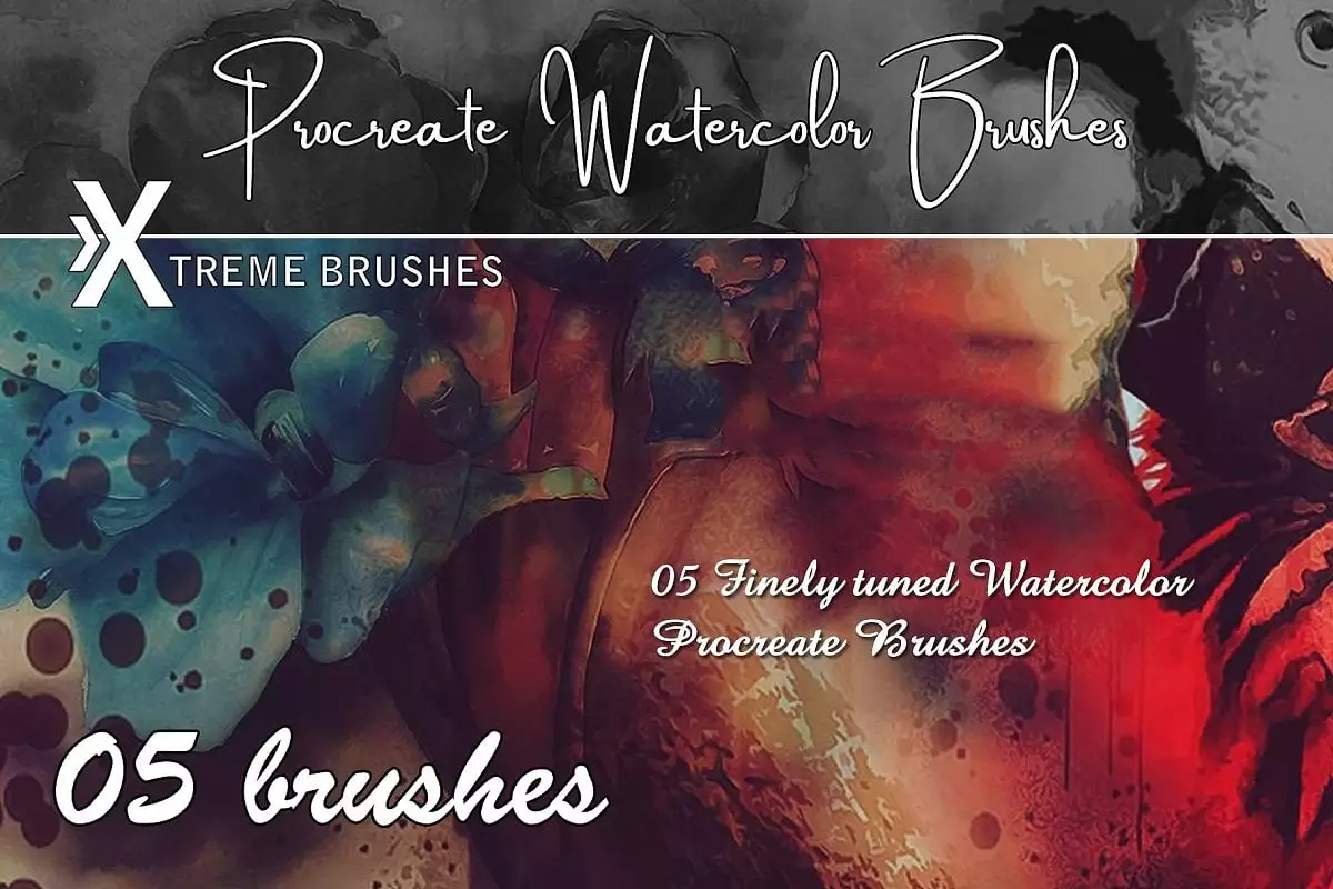 High-Quality Watercolor Brushes for Procreate
