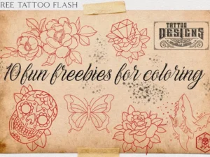 cover image 10 free tattoo coloring projects have fun