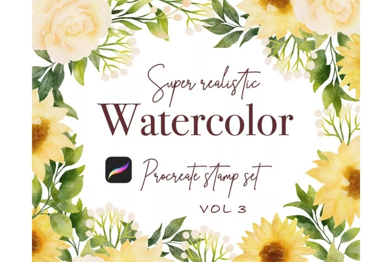 100 Floral Procreate Stamp Brushes Vol. 3