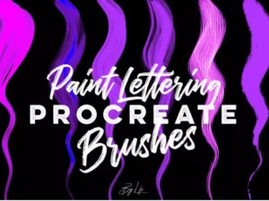 cover image 12 paint lettering brushes