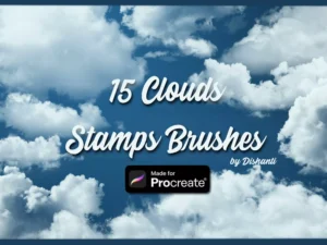 cover image 15 cloud stamps brushes