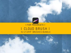 cover image 15 clouds brush bundle
