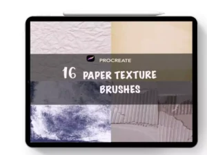 cover image 16 procreate paper texture brushes